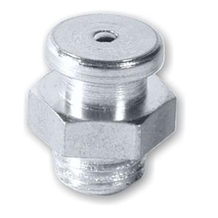 Graisseur à tête plate M4 M8x1 - ø10 mm - 6-pans 11, en acier zingué - UE 2000 pcs.