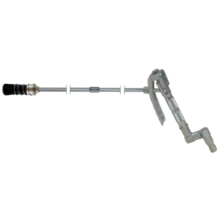 Lance avec pinceau applicateur et poignée de lubrification