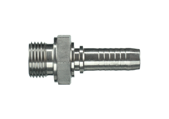 Mamelon à sertir acier DN25 x ècrou tournant 1" 60° mâle - pour enrouleur diesel