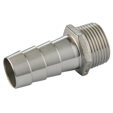 Mamelon de tuyau inox DN20 x 1" mâle