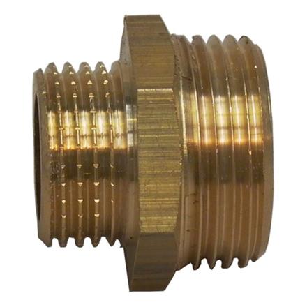 Mamelon réducteur laiton 1" 60° mâle x 3/4" mâle