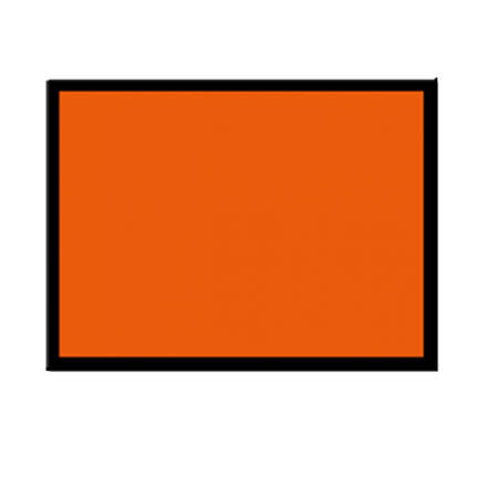 Panneau magnétique orange réfléchissant neutre, 300 x 400 mm