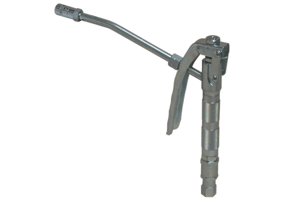 Pistolet de graissage haute pression avec raccord pivotant linéaire et tube de buse