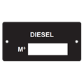 Plaquette en aluminium, 100 x 50 mm "DIESEL" + M³