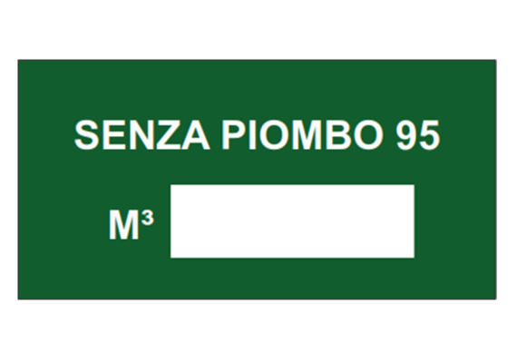Plaquette en aluminium, 100 x 50 mm "SENZA PIOMBO 95"