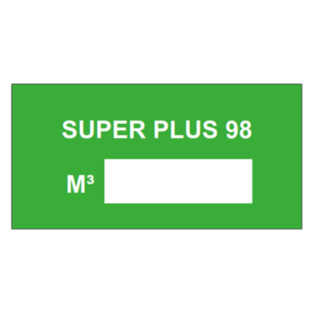 Plaquette en aluminium, 100 x 50 mm "SUPER PLUS 98"