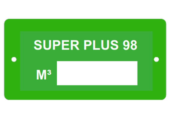 Plaquette en aluminium, 100 x 50 mm "SUPER PLUS 98"