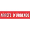 Plaquette en aluminium, 200 x 50 mm "ARRÊT D'URGENCE"