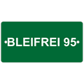 Plaquette en aluminium jaune, 100 x 50 mm "BLEIFREI 95"