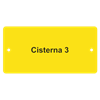 Plaquette en aluminium jaune, 100 x 50 mm "CITERNA N° "