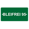 Plaquette en aluminium vert, 100 x 50 mm "BLEIFREI 95"