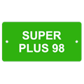 Plaquette en aluminium vert-claire, 100 x 50 mm "SUPER PLUS 98"