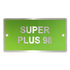 Plaquette en V4A 1.4404 vert-claire, 100 x 50 mm "SUPER PLUS 98"