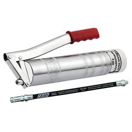 Pompe à graisse à levier LS 500, avec tuyau RH30-C et tête à 4 mors, R1/8"