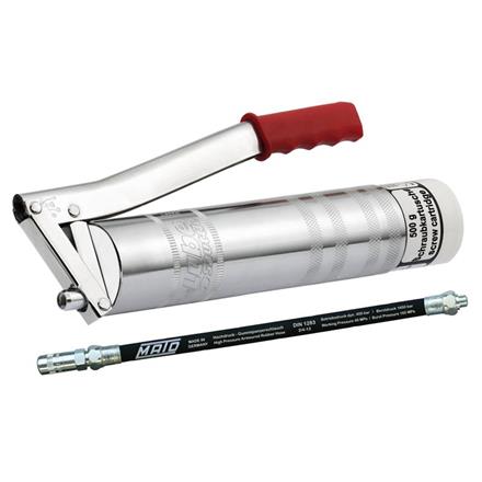 Pompe à graisse à levier LS 500, avec tuyau RH30-C et tête à 4 mors, R1/8"