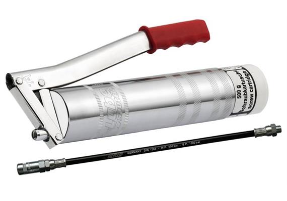 Pompe à graisse à levier Lube-Shuttle 500, avec tuyau PH30-C et tête à 4 mors, R1/8"