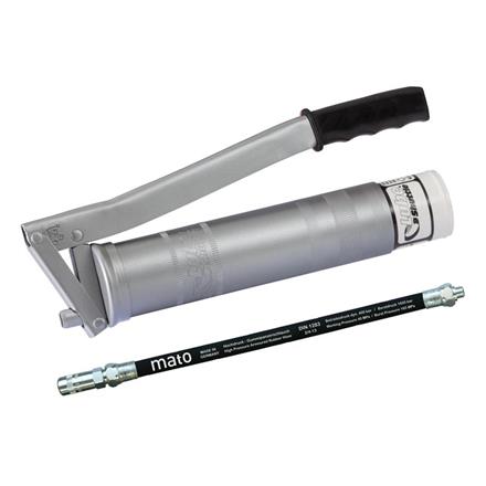 Pompe à graisse à levier Lube-Shuttle MATO - laquée - avec tuyau RH30-C, R1/8"