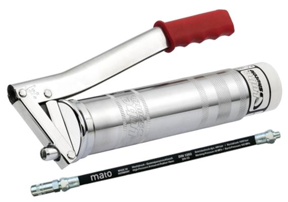 Pompe à graisse à levier Lube-Shuttle MATO - R1/8", avec tuyau RH30-C Pompe à graisse à levier Lube-Shuttle MATO - R1/8", avec tuyau RH30-C