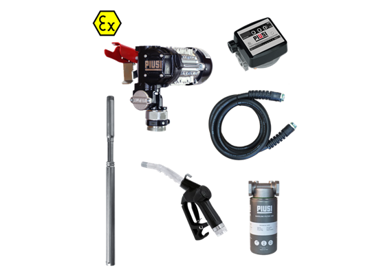Pompe pour fût Panther EX56 ATEX pour diesel et essence, avec compteur et filtre
