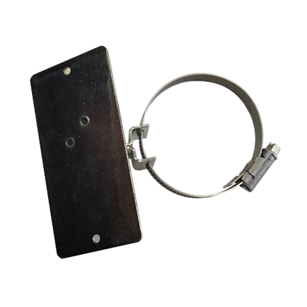 Porte-étiquette avec collier galvanisé, 50 x 100 mm
