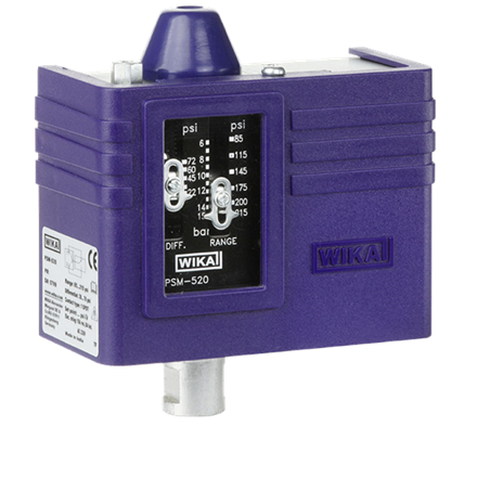 Pressostat PSM-520, 230 V, 0 - 5 bar, 1/4" femelle