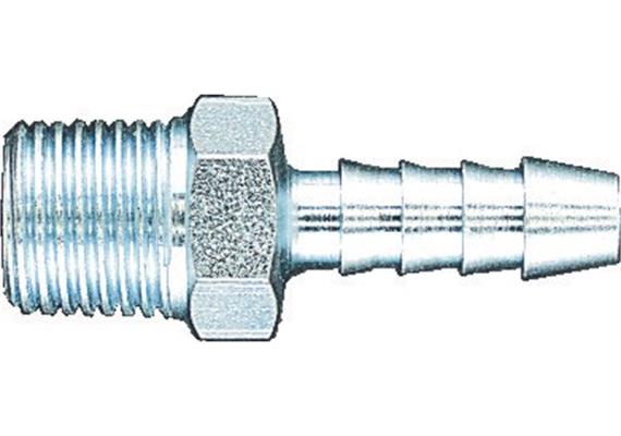 Raccord de tuyau en acier galvanisé 8 x 1/4" ext.