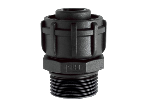 Raccord en plastique 1" femelle/mâle