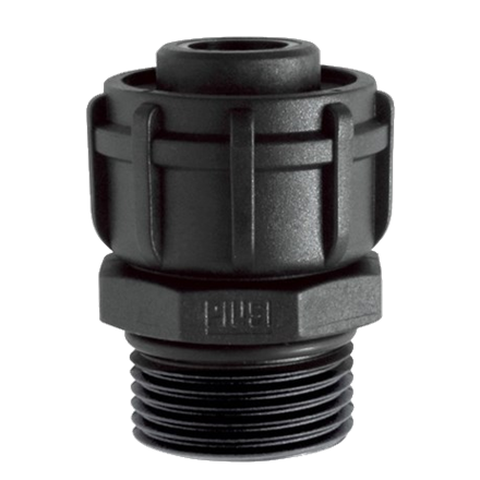 Raccord en plastique 1" mâle/femelle