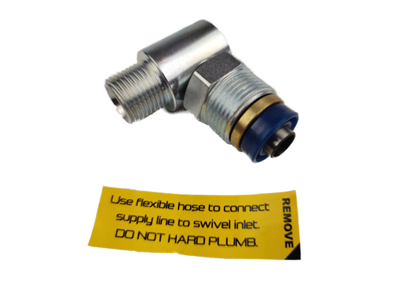 Raccord tournant acier zinqué ½" avec trou de 10 mm, max 600 bar, pour huile et graisse Raccord tournant acier zinqué ½" avec trou de 10 mm, max 600 bar, pour huile et graisse