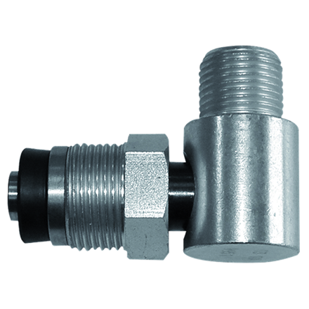Raccord tournant en acier zinqué ½" avec trou de 10 mm max 200 bar 90°C