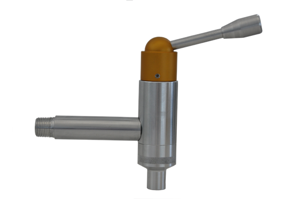 Robinet de sécurité 1/2" mâle pour distribution des huiles, jaune | Bild 1