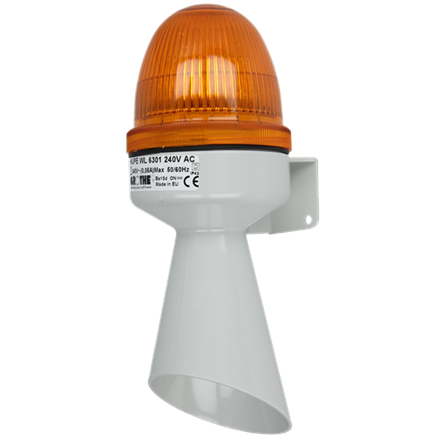 Sirène avec feu clignotant 230V 92dB IP43