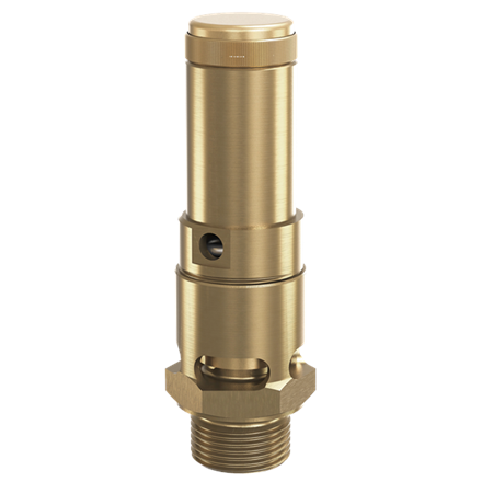 Soupape de sécurité SV01 ½" mâle en laiton, 0.2 bar