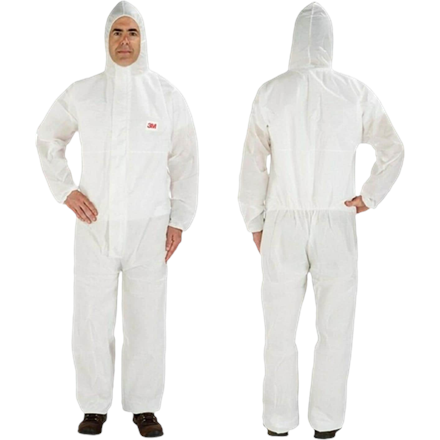 Tenue de protection 3M 4515 cat III type 5/6 avec capuche blanc L - UE 10 pcs.