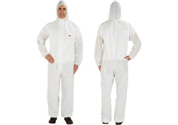 Tenue de protection 3M 4515 cat III type 5/6 avec capuche blanc M - UE 10 pcs.