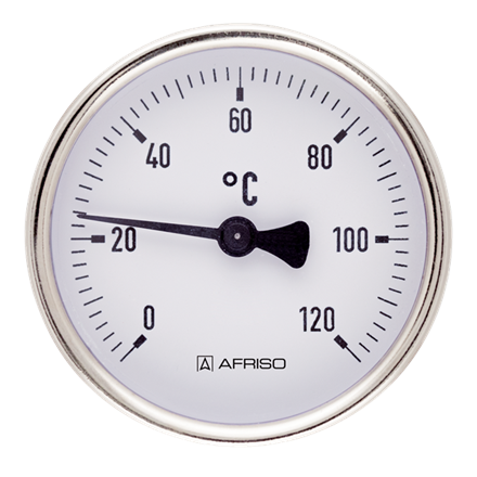Thermomètre à appliquer ø 63 mm avec 2 aimants 0/120 Thermomètre à appliquer ø 63 mm avec 2 aimants 0/120