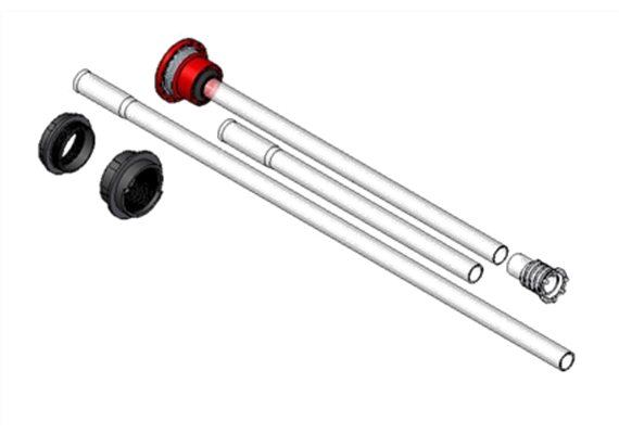 Tube d'aspiration AdBlue® PIUSI avec raccord SEC - 2" pour citernes jusqu'à 1500 litres
