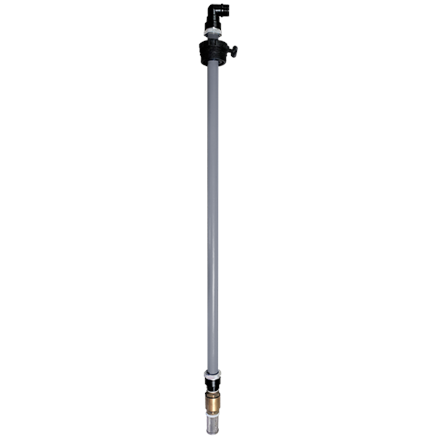 Tube d'aspiration en alu 3/4" 60° mâle pour fûts de 200 litres