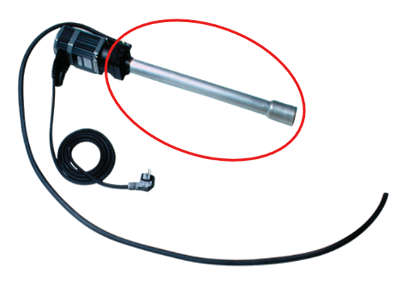 Tube de pompe complet 400 mm en aluminium, pour KRP 400 E+D