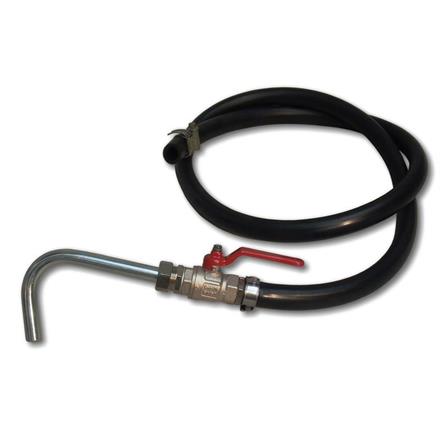 Tuyau de distribution DN12 1,5 m avec vanne à boisseau sphérique et transmission