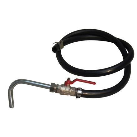 Tuyau de distribution DN16 1,5 m avec robinet à boisseau sphérique et transmission