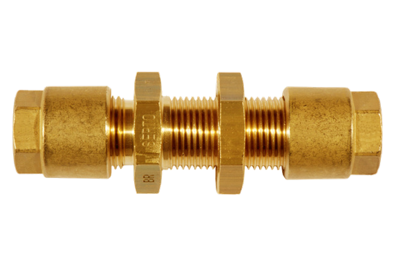 Union pour passage de cloison Serto 10x16 mm en laiton