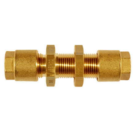 Union pour passage de cloison Serto 8x16 mm en laiton