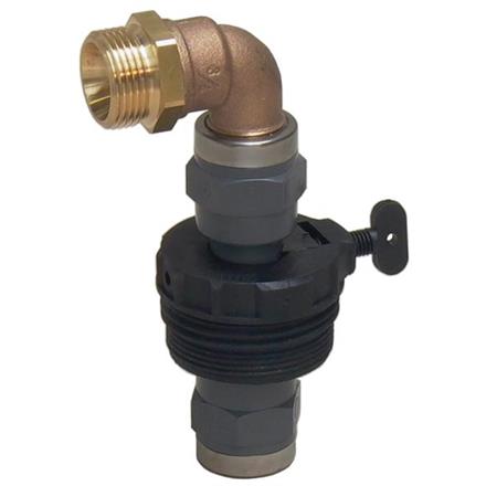 Adattatore da 2" con raccordo a gomito a 90° 1" femmina/maschio