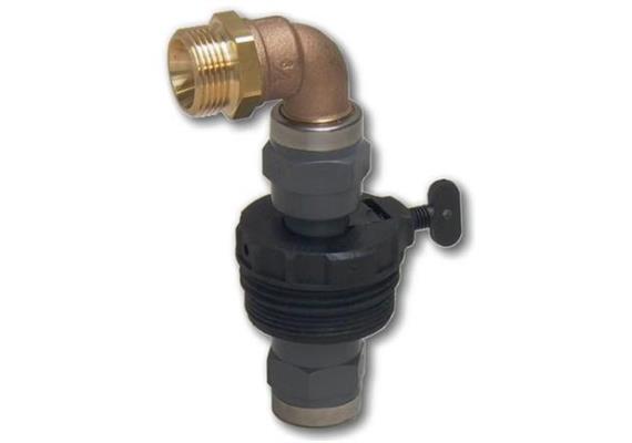 Adattatori per fusti 2" con gomito a 90°, ø esterno R1"- ø interno R3/4"