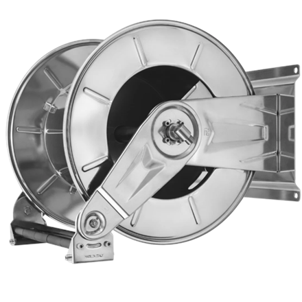 Avvolgitubo inox HR6001 per acqua con 40 m di tubo DN19 100 bar