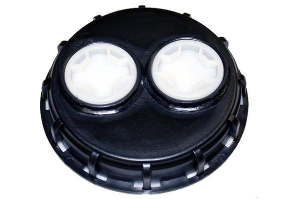 Coperchio filettato per serbatoio IBC con due filettature 2"