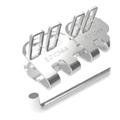 Giunzione a cerniera EasyClip EC125SS - 400mm, 8 fasce, 4 asticelle e 10 rondelle ECP125SS