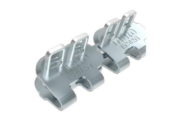 Giunzione a cerniera EasyCliP EC62G-1800/bulk, 50 fasce + rondelle, asticelle ECP62NC