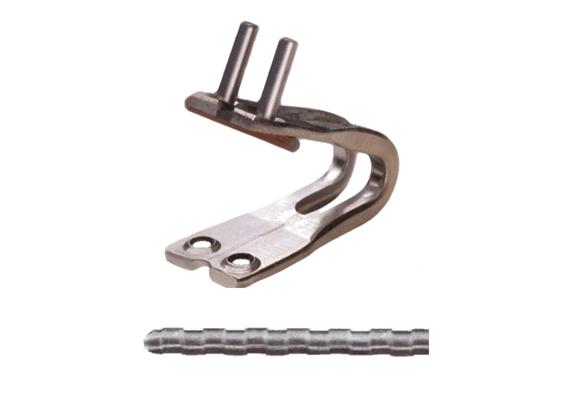 Giunzione a cerniera U24 BS, 10 fasce con 5 asticelle - Lungezza 187 mm